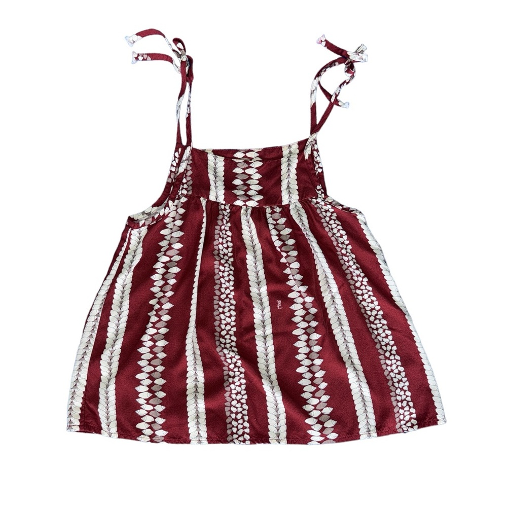 Hina Hawaii Shells of Niihau Girls Burgundy Dress Sz Large 6x/7